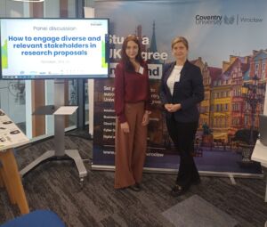 Kamila Luft i Marlena Bator podczas wydarzenia brokerskiego we Wrocławiu