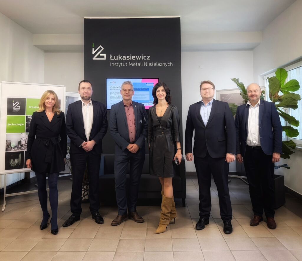 Uczestnicy delegacji z TU Bergakademie Freiberg w Łukasiewicz – IMN