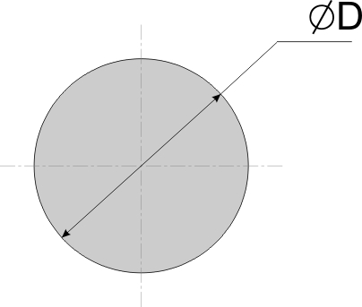 Wymiary zewnętrzne wlewku (fi D wielkie)