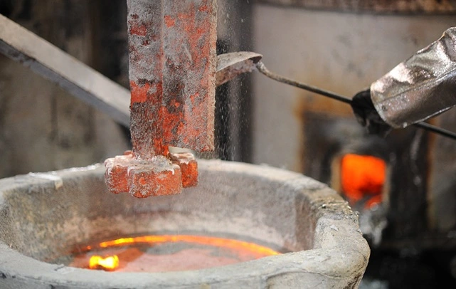 Zbliżenie na widok pieca