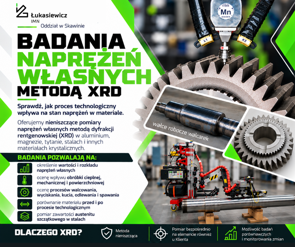 Reklama badań naprężeń własnych metodą XRD