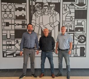 Przedstawiciele Łukasiewicz – IMN Oddział w Skawinie – Bartłomiej Płonka i Bogusław Augustyn z wizytę studyjną w TU Bergakademie Freiberg w Niemczech